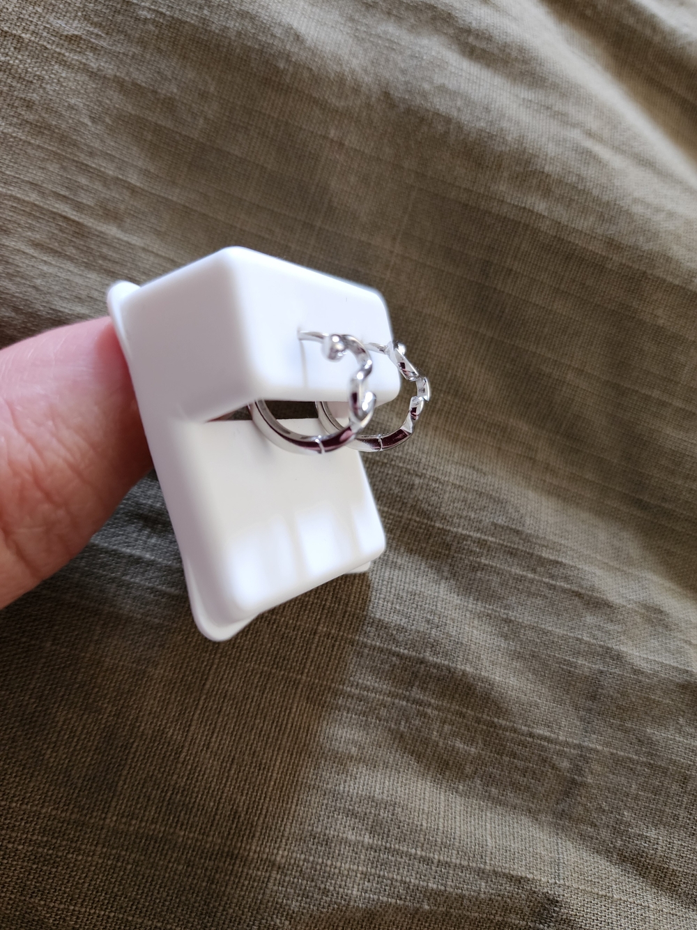 925 Sterling Silver Snake Huggie-Hoop Earrings - Sculptural Serpentine Design - Picture 4 of 12